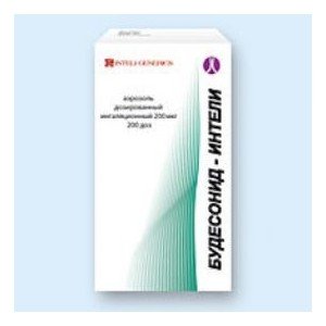 БУДЕСОНИД-ИНТЕЛИ ингаляция п/давл., сусп., 200 мкг/доза по 200 доз (10 мл) в баллон.